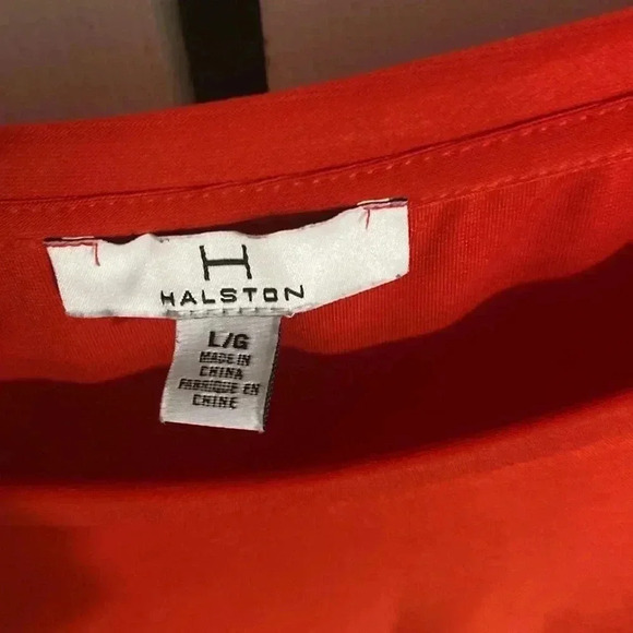 Halston red blouse shirt top - Picture 7 of 9
